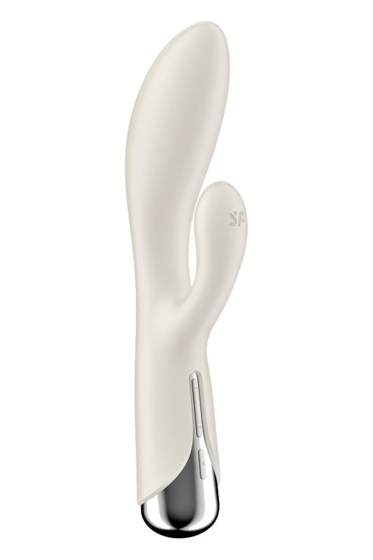 Вібратор-кролик Satisfyer Spinning Rabbit 1 для точки G та клітора, молочний вид 2