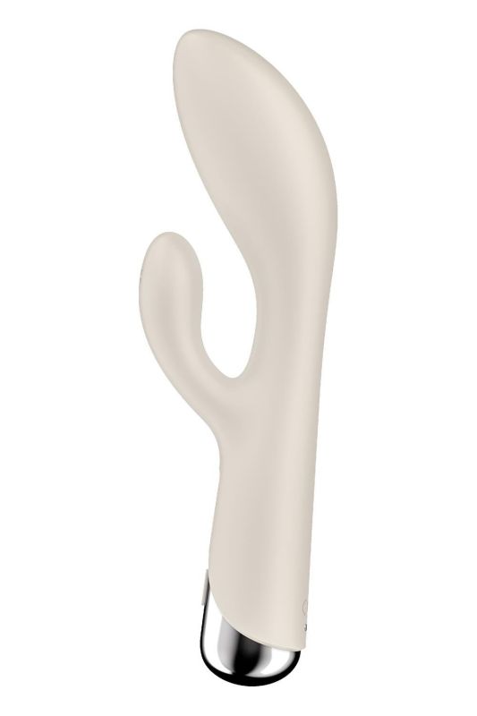 Вібратор-кролик Satisfyer Spinning Rabbit 1 для точки G та клітора, молочний вид 5