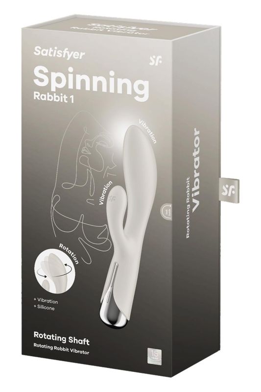 Вібратор-кролик Satisfyer Spinning Rabbit 1 для точки G та клітора, молочний вид 8
