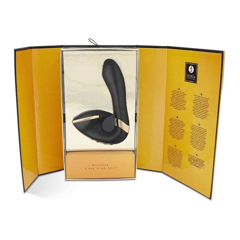 Вибратор кролик со стимуляцией точки G, рельефный, нереалистичный, черный, 17 х 3.7 см вид 7