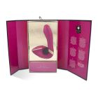 Вибратор кролик со стимуляцией точки G, рельефный, нереалистичный, малиновый, 17 х 3.7 см вид 9