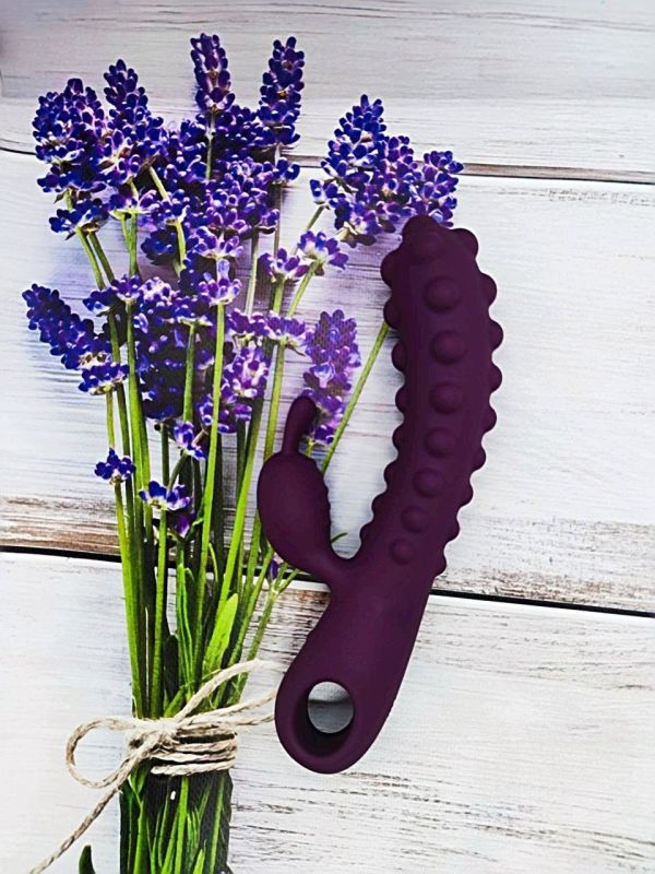 Вибратор-кролик со стимулирующими шариками Kokos SMON No. 1, фиолетовый вид 3