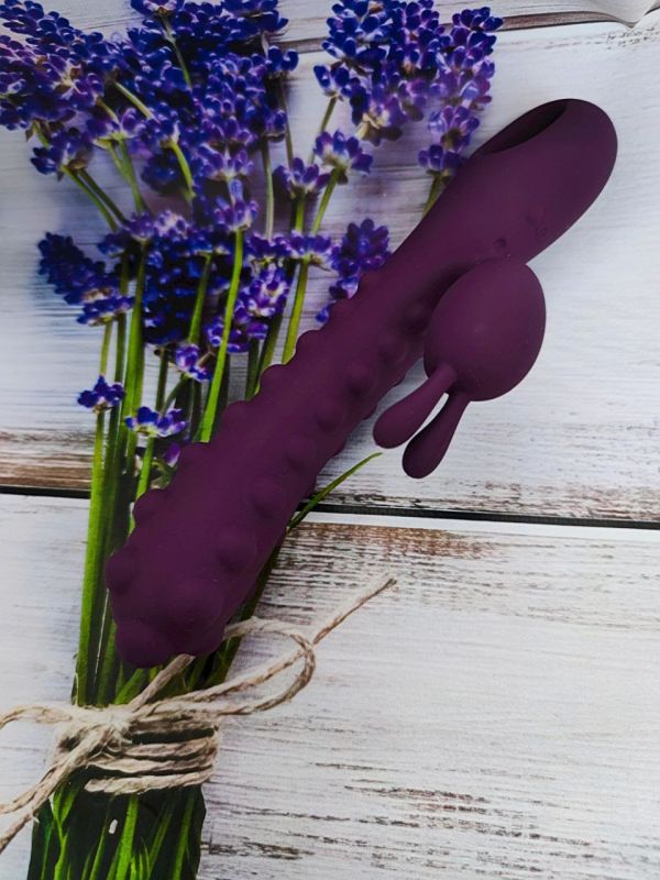 Вибратор-кролик со стимулирующими шариками Kokos SMON No. 1, фиолетовый вид 4