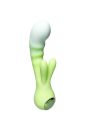 Вібратор-кролик зі світлодіодом Every Night Toys для точки G, зелений градієнт
