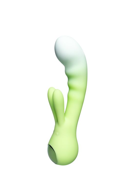 Вибратор-кролик со светодиодом Every Night Toys для точки G, зеленый градиент вид 5