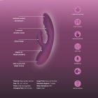 Вібратор-кролик Sweet Em, бордовий вид 8