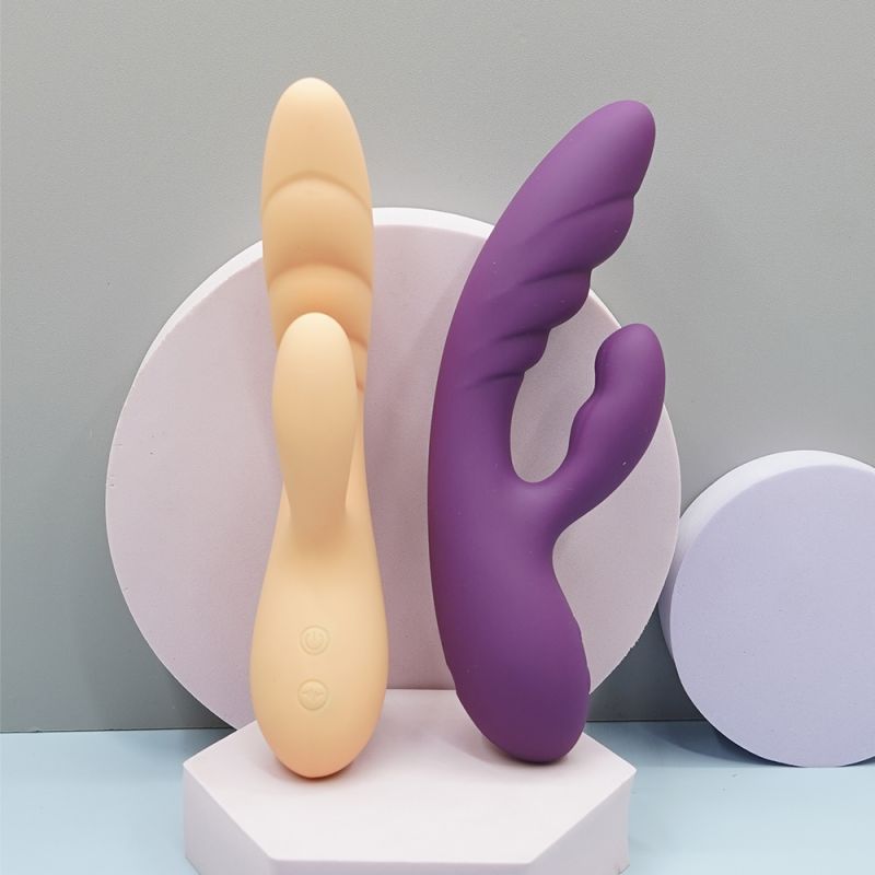 Вібратор-кролик Sweet Em, бордовий вид 7