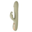 Вібратор-кролик Sweet Em Velvet Lure, 3 режими вібрації + 10 режимів у відростка, зелений вид 3