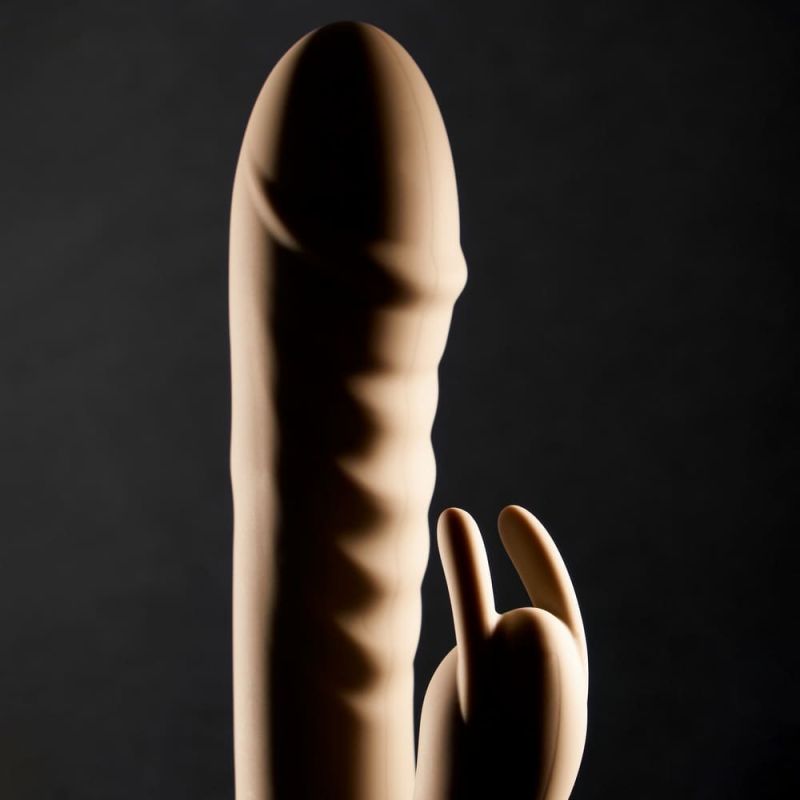 Вібратор-кролик Sweet Em Velvet Lure, 3 режими вібрації + 10 режимів у відростка, зелений вид 11