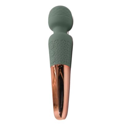 Вібратор-мікрофон Sweet Em, зелений з золотою ручкою