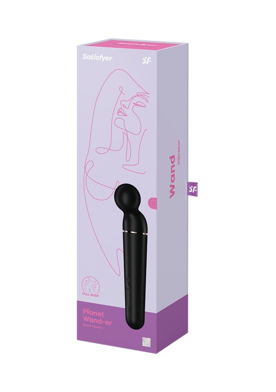 Вібратор-мікрофон універсальний Satisfyer Planet Wand-er для стимуляції всього тіла, чорний вид 10