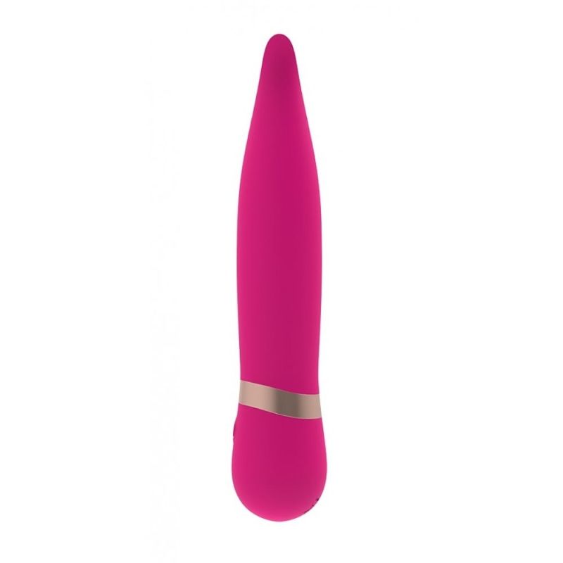 Мини вибратор с раздвоенным кончиком Chisa M-Mello Forked Vibe, розовый вид 5