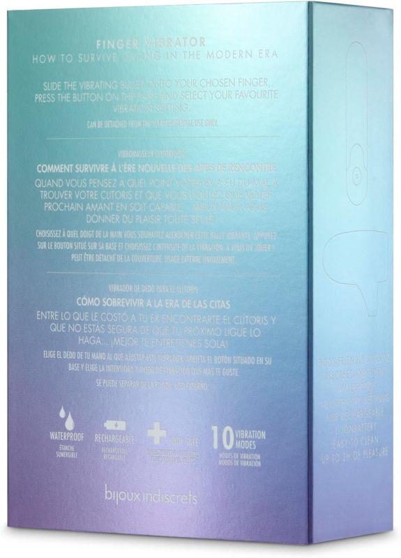 Вибратор на палец Better Than Your Ex by Bijoux Indiscrets серый вид 7