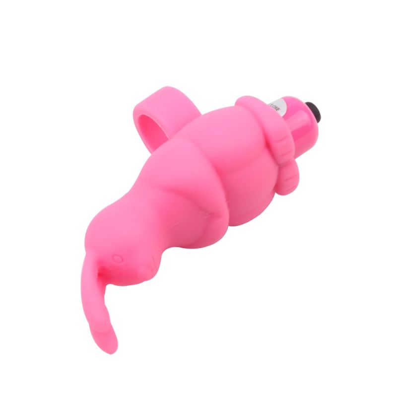 Вибратор для клитора на палец Chisa Mis Sweet Sweetie Rabbit в форме кролика, розовый вид 4