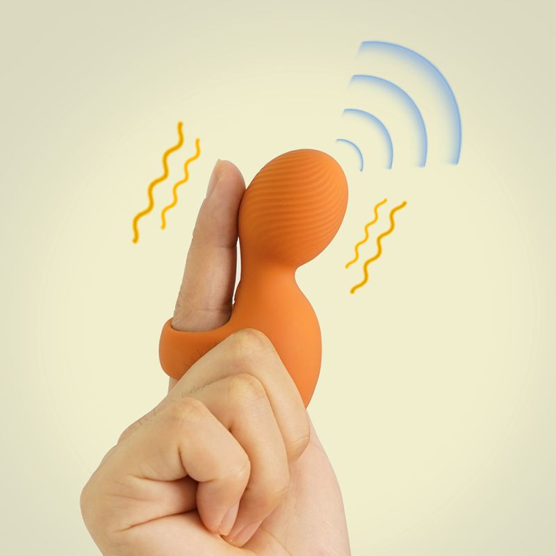Вибратор на палец Sweet Em, оранжевый вид 4