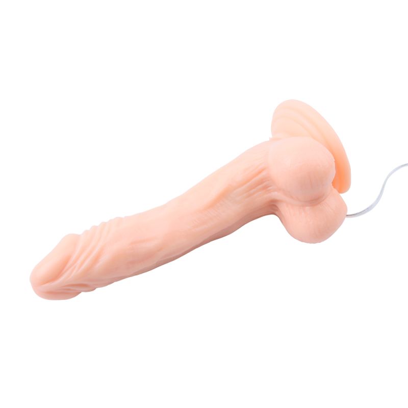 Вібратор реалістичний на присосці Chisa Ballsy Super Cock, бежевий, 22 х 3.6 см вид 6