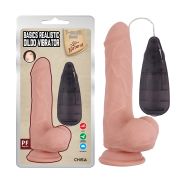 Вибратор реалистичный на присоске Chisa T-skin ReaL Basics Realistic Dildo с пультом управления