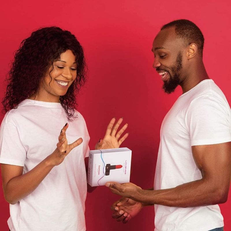 Вібратор-помада Lovense Exomoon червоно-чорна вид 9