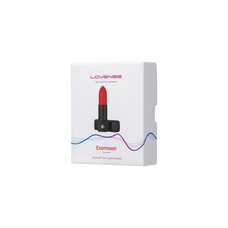 Вібратор-помада Lovense Exomoon червоно-чорна вид 7