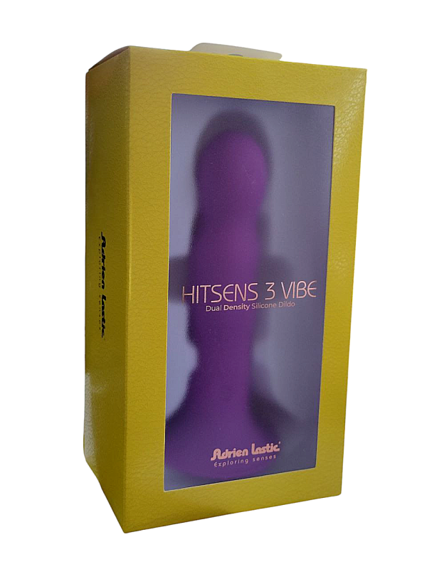 Вібратор рельєфний Adrien Lastic Hitsens 3 на присосці, фіолетовий вид 7