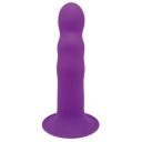 Вібратор рельєфний Adrien Lastic Hitsens 3 на присосці, фіолетовий