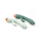 Вібратор рельєфний із кліторальним відростком Sweet Em Velvet Lure. бірюзовий, 20.5 х 4 см вид 5