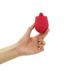 Вибратор розочка с язычком Sweet Em, 10 режимов, красный вид 7