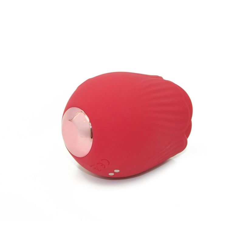 Вибратор розочка с язычком Sweet Em, 10 режимов, красный вид 6