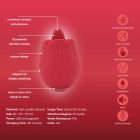 Вибратор розочка с язычком Sweet Em, 10 режимов, красный вид 13