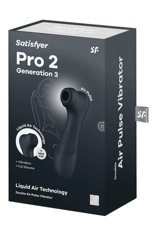 Вібратор із ефектом пульсації Satisfyer Pro 2 Generation 3 чорний вид 8