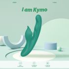 Вібратор з кліторальним відростком Chisa Kissen Kym з фрикціями та функцією підігріву, зелений вид 5