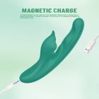 Вибратор с клиторальным отростком Chisa Kissen Kym с фрикциями и функцией подогрева, зеленый вид 8