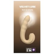 Вибратор с клиторальным стимулятором-язычком Sweet Em, бежевый, 15.8 х 8.7 х 4.1 см