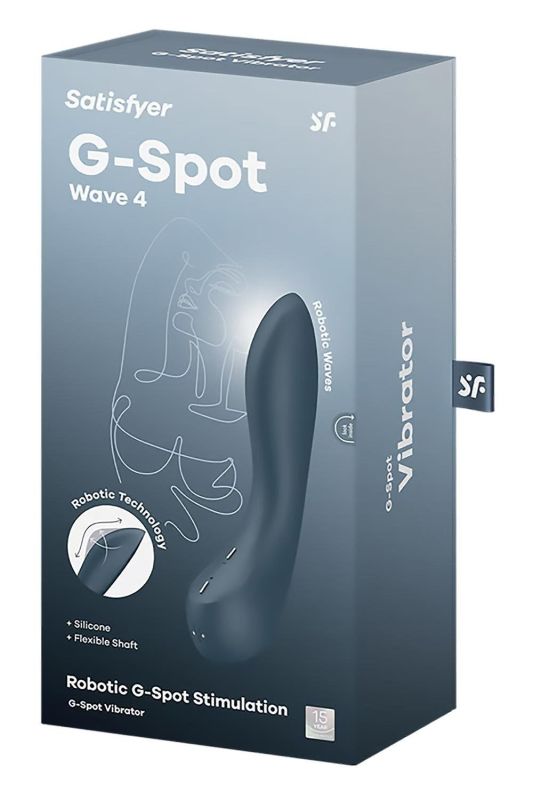 Вібратор з механізмом руху вгору та вниз Satisfyer G-Spot Wave 4 сірий вид 7