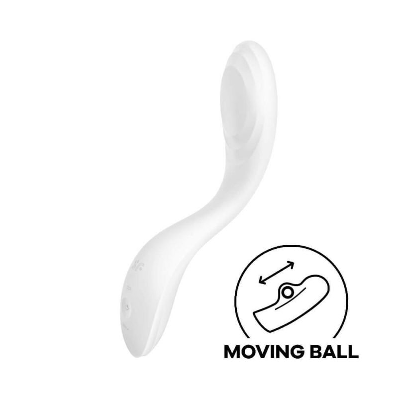 Вібратор із рухомою кулькою Satisfyer Rrrolling Pleasure для точкової стимуляції точки G, білий вид 2