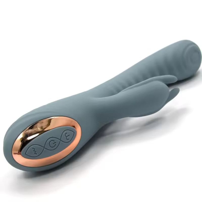 Вібратор з римінгом для точки G та кліторальним відростком Sweet Em Velvet Lure. зелений вид 3