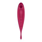 Вібратор із хвильовою стимуляцією Satisfyer Twirling Pro+ з додатком, червоний вид 3