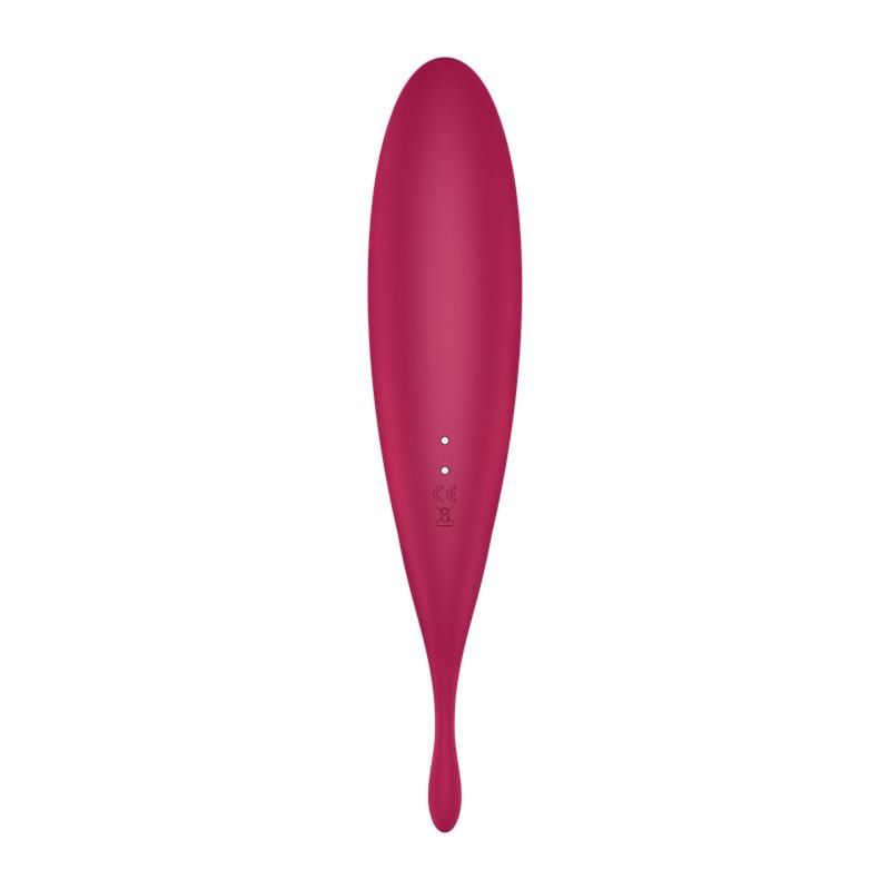 Вібратор із хвильовою стимуляцією Satisfyer Twirling Pro+ з додатком, червоний вид 6