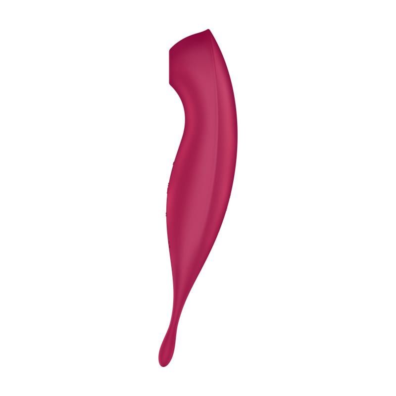 Вібратор із хвильовою стимуляцією Satisfyer Twirling Pro+ з додатком, червоний вид 4