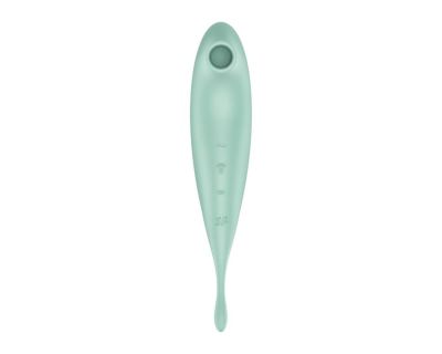 Вібратор із хвильовою стимуляцією Satisfyer Twirling Pro з додатком, м'ятний
