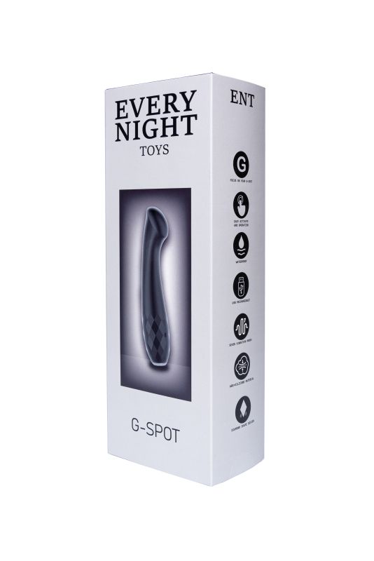 Вибратор с ярко выраженной головкой Every Night Toys для точки G, черный вид 5