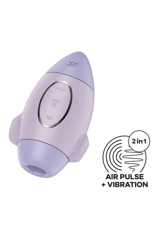 Вібратор Satisfyer Mission Control з вакуумною стимуляцією клітора, фіолетовий вид 6