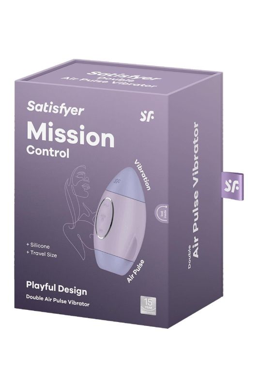 Вібратор Satisfyer Mission Control з вакуумною стимуляцією клітора, фіолетовий вид 7