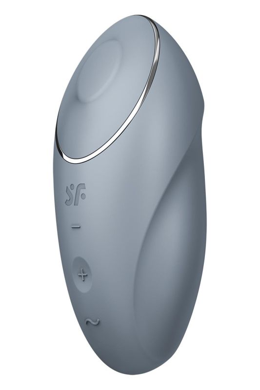 Вібратор для клітора Satisfyer Tap & Climax 1 з вібрацією та постукуванням, сірий вид 3