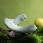 Вибратор со съемным вакуумным стимулятором BeYourLover Fatima с подогревом, мятный вид 6