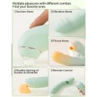 Вибратор со съемным вакуумным стимулятором BeYourLover Fatima с подогревом, мятный вид 11