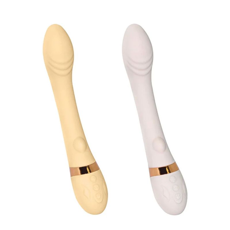 Вибратор Sweet Em 0046F для точки G с подогревом, молочный вид 4