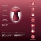 Вібратор у формі гриба Sweet Em, бордовий вид 6