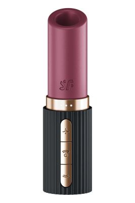 Вібратор у формі помади Satisfyer Pro 2 Kiss з вакуумною стимуляцією, червоний