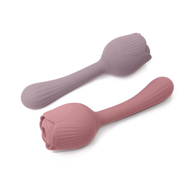 Вибратор в форме тюльпана с вакуумной стимуляцией Sweet Em Velvet Lure Розовый вид 9